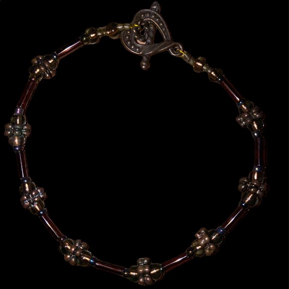 Jewelry - Handmade Bronze Seed & Tube Bead Bracelet
